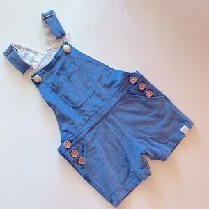 Lulu + Roo overall shorties 12-18m+